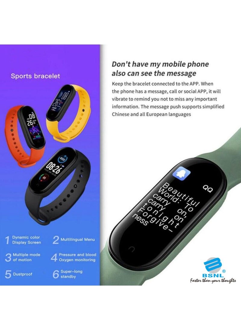 BSNL - M6 Smart Watch Fitness Tracker With Replaceable Strap - Image 1
