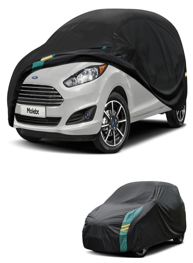 Molebt Car Covers for Hatchback Waterproof All Weather, Universal Fit for Mini Cooper, Toyota Yaris, Kia Rio, Mirage, Ford Fiesta, Rain Winter Sun Protection. (Length: 143"-163") - Image 1