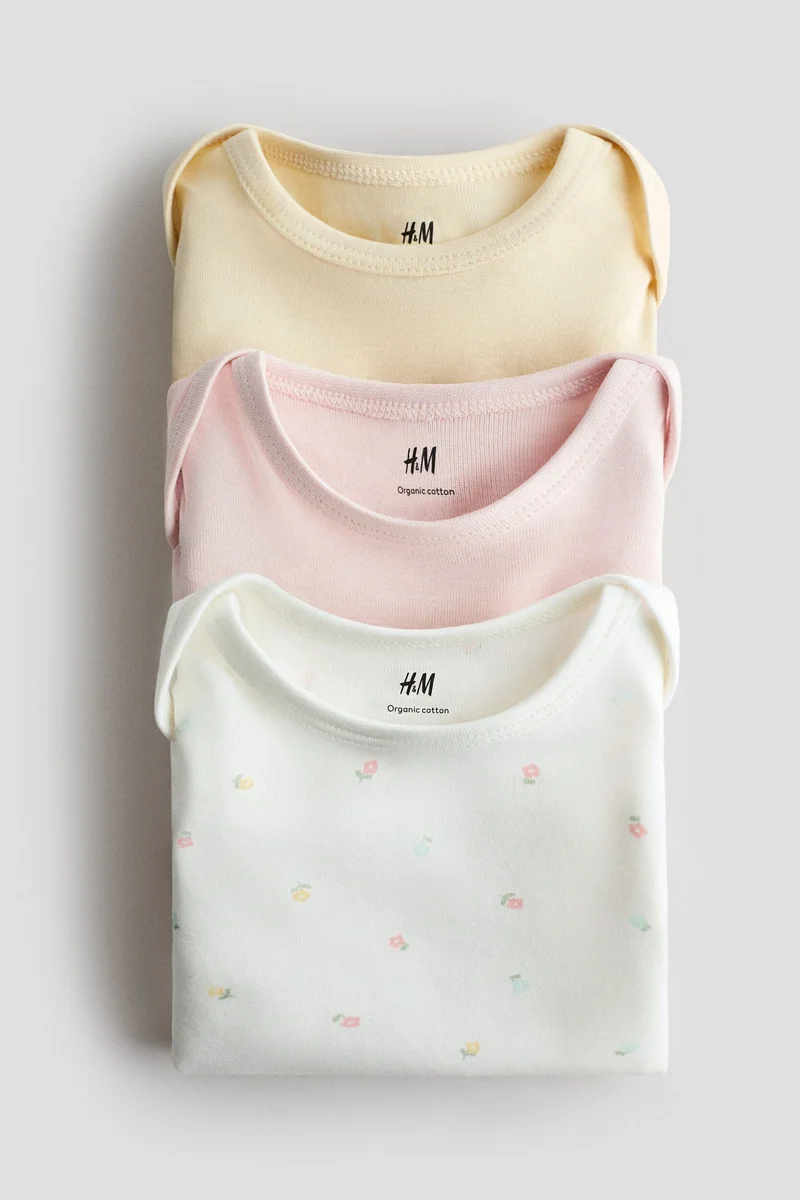 H&M 3-pack envelope-neck bodysuits