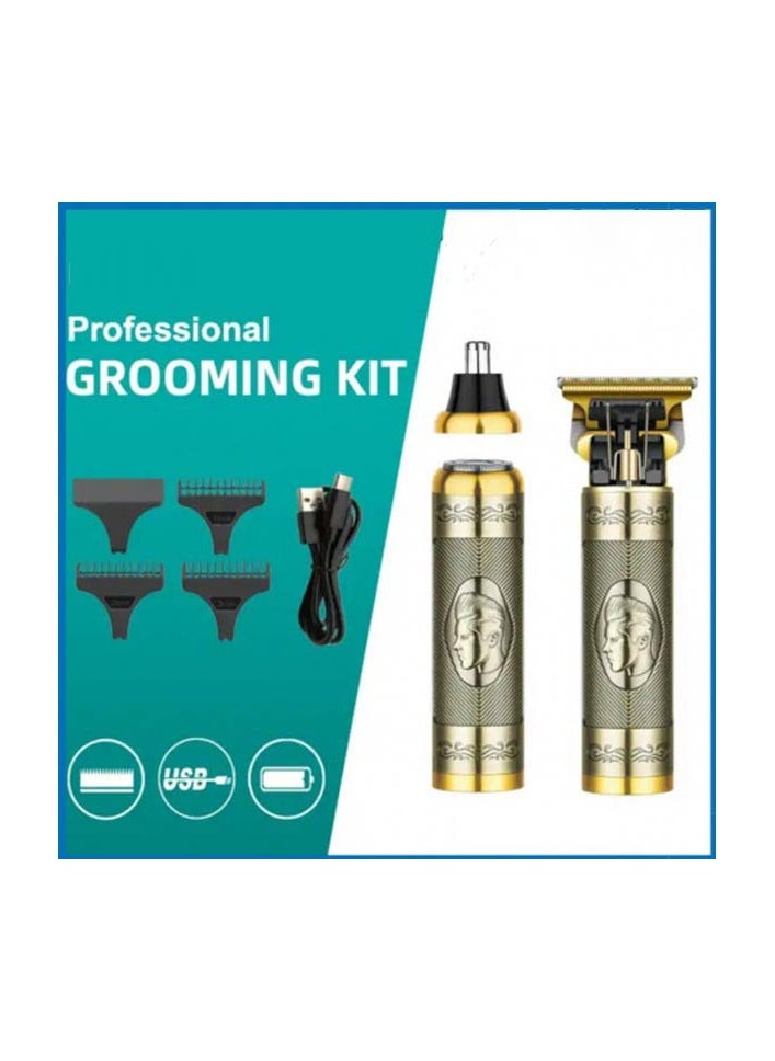 TIGER 3-in-1 Men’s Electric Grooming Kit with USB Rechargeable Trimmer – Versatile Beard, Nose, and Body Shaver Attachments – Waterproof Design for Precise Grooming and Styling – Portable and Cordless Hair Trimmer for Home and Travel Use - Image 4