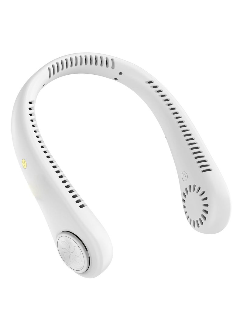 مارك ستور مروحة رقبة، مكيف هواء بدون شفرات قابلة لإعادة الشحن - مبرد محمول مع تدفق هواء 360 درجة، شحن USB، مروحة هادئة بدون استخدام اليدين للاستخدام في الهواء الطلق والسفر - Image 1