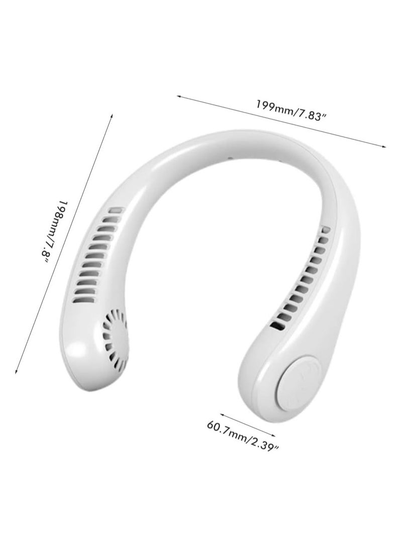 مارك ستور مروحة رقبة، مكيف هواء بدون شفرات قابلة لإعادة الشحن - مبرد محمول مع تدفق هواء 360 درجة، شحن USB، مروحة هادئة بدون استخدام اليدين للاستخدام في الهواء الطلق والسفر - Image 2