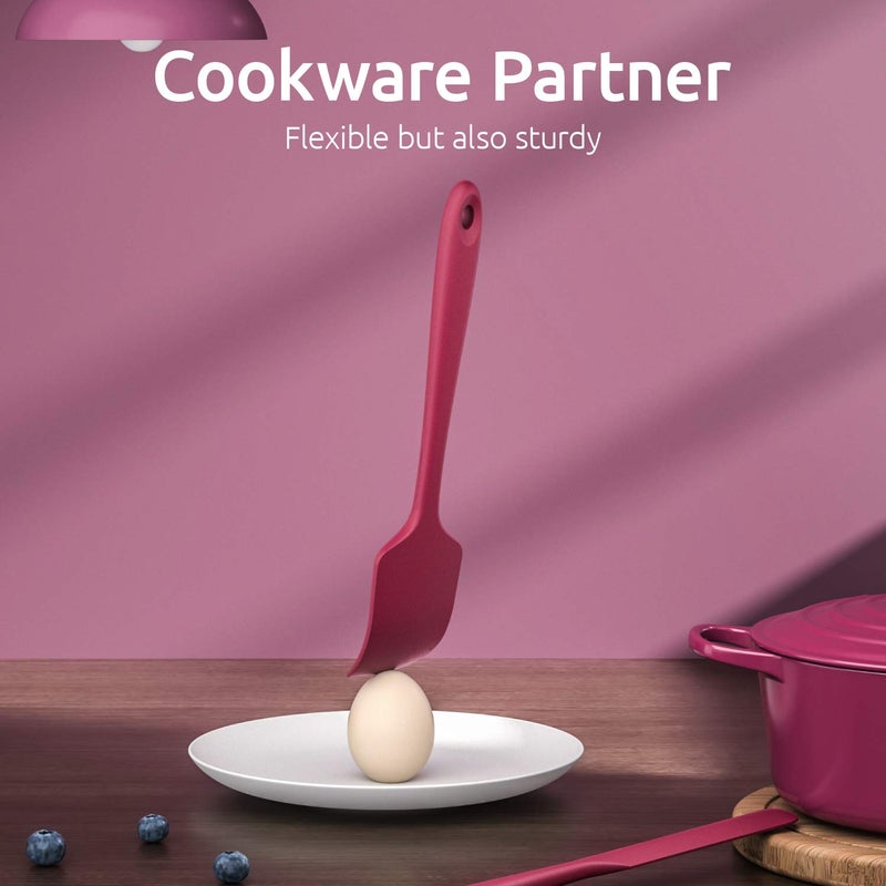 U-Taste U-Taste Silicone Spatula Set with 480 Degrees Fahrenheit Heat Resistant (Red) - Image 5