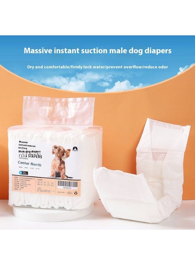 Meetion Ultra Thin Quick Dry Leakproof Breathable Pet Diapers for Puppies, Disposable Sanitary Pants (Large,12pcs) - Image 5
