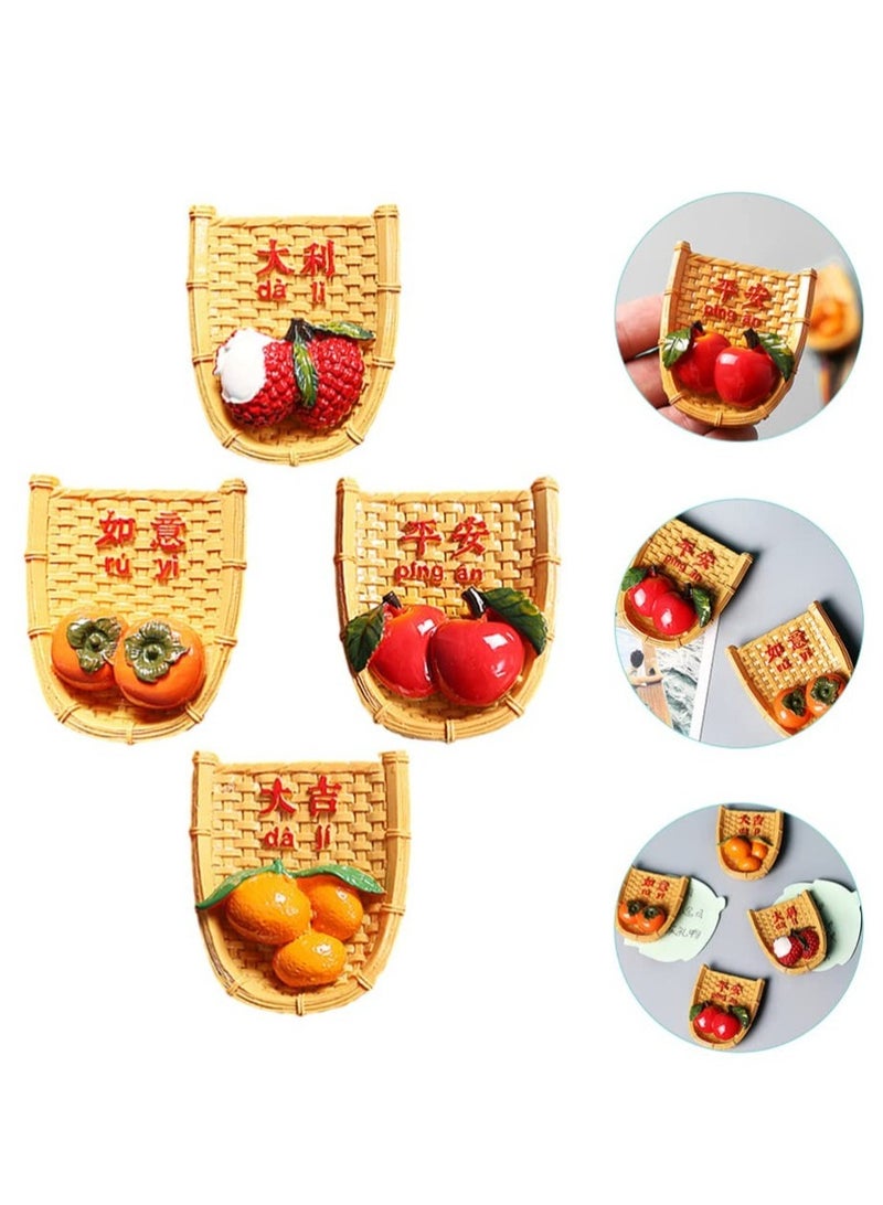 Zikra Fridge Magnets for Toddlers, 4pcs Kids Magnets Fridge Vintage Decor Frigerator Dog Motivational Food Calendar Magnets Kitchen Accessories Personalized Fridge Photo Magnet Fun Locker Mini 3D Resin - Image 5