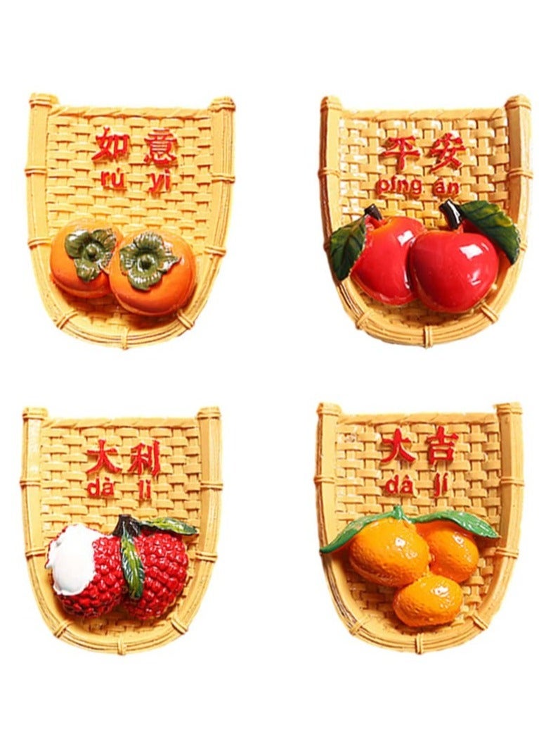 Zikra Fridge Magnets for Toddlers, 4pcs Kids Magnets Fridge Vintage Decor Frigerator Dog Motivational Food Calendar Magnets Kitchen Accessories Personalized Fridge Photo Magnet Fun Locker Mini 3D Resin - Image 1