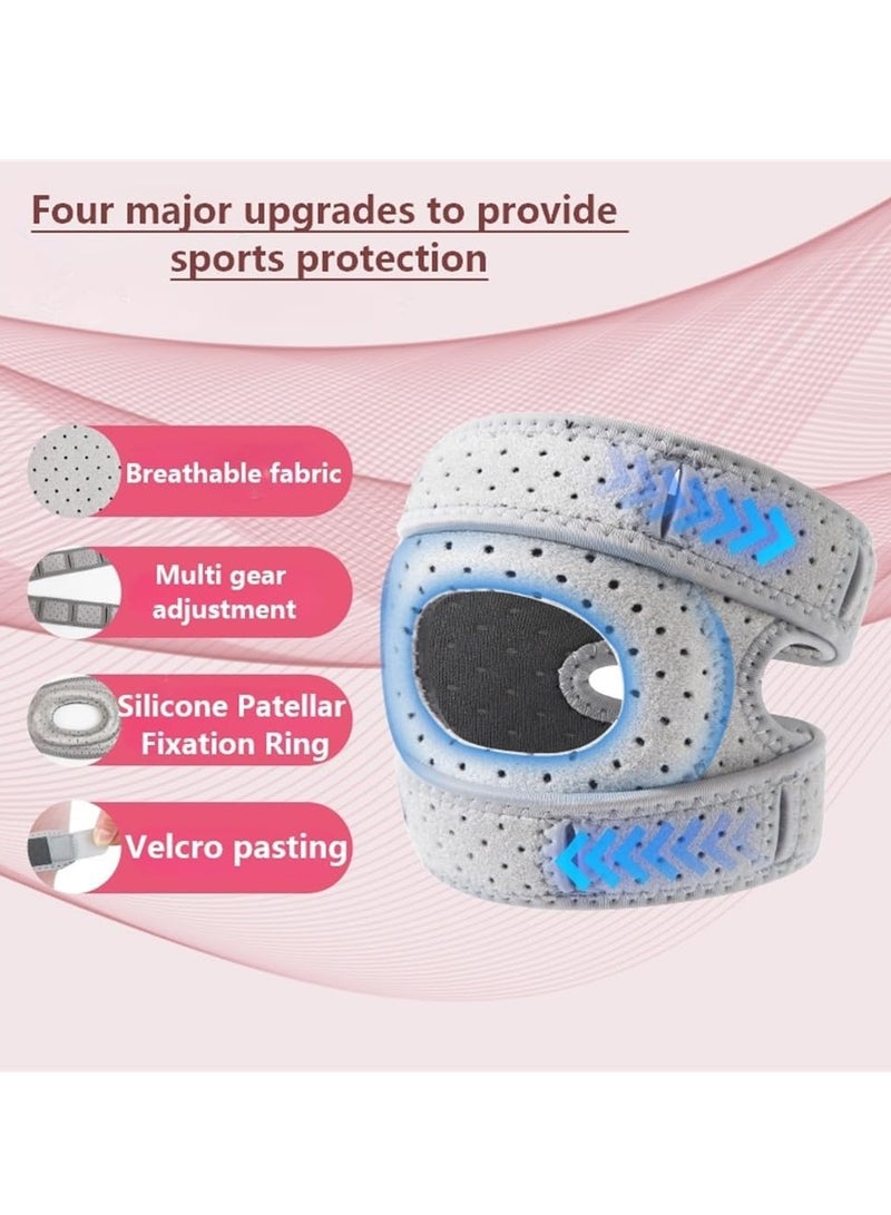 BESTPEAK 2-Piece Knee Support-Multi-Purpose Knee Brace ，Comfortable and Breathable-Knee Pads That Relieve Knee Pressure  Adjustable Compression Knee Support Braces for Men Women for Knee Pain, Meniscus Tear,Joint Pain Relief,Injury Recovery，Support Running Cycling Basketball with Adjustable Strap Wrap - Image 3