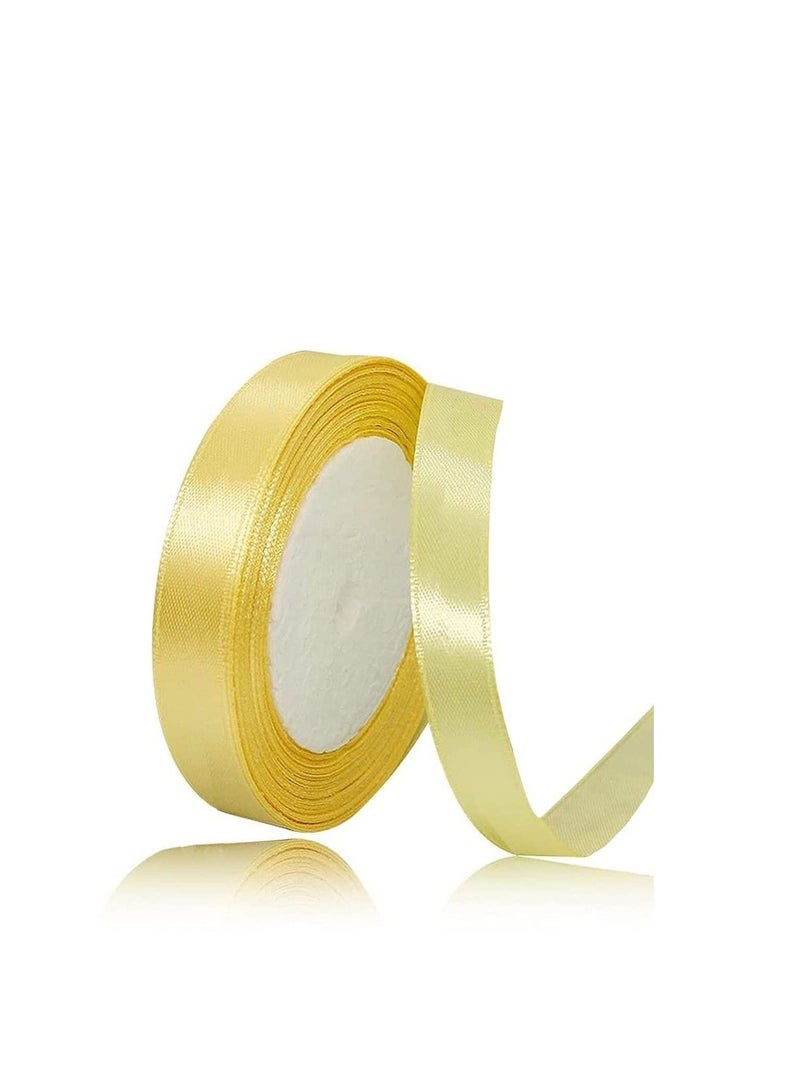 MARKQ شريط ساتان بالكركم، 12 مم × 25 ياردة شريط بوليستر لتغليف الهدايا، هدايا الحفلات، زينة الزفاف، صنع الأشرطة، باقات، مشاريع الخياطة ومواد الحرف اليدوية - Image 1