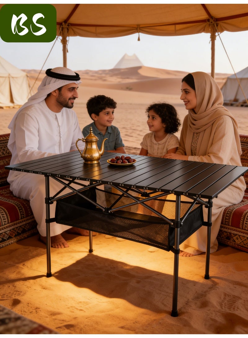 BS Emergency Supplies | (Lightweight emergency table) Outdoor Camping Folding Table 120CM | Folding table with waterproof storage bag, large capacity storage bag and carrying case | Outdoor picnic folding table/backpack table | Lightweight and portable aluminum alloy roll-up table - Image 1