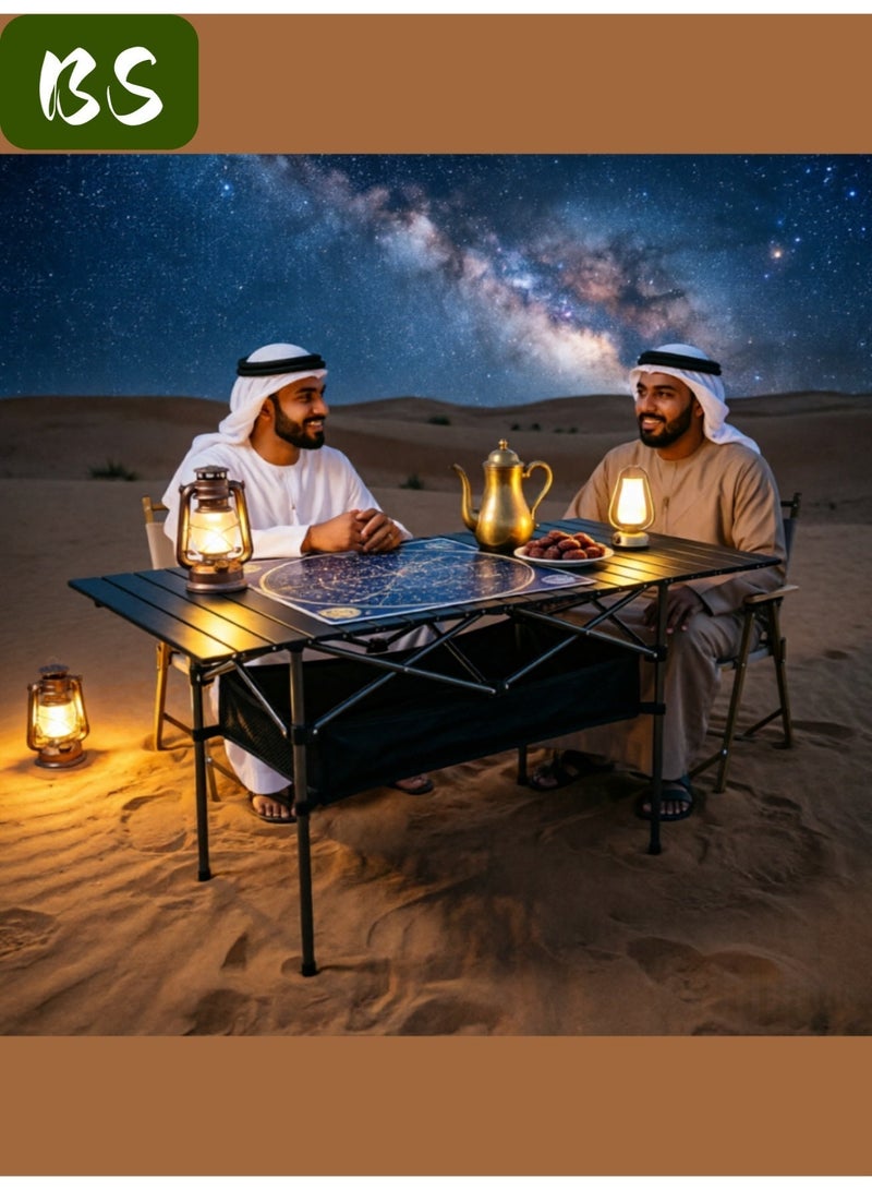 BS Emergency Supplies | (Lightweight emergency table) Outdoor Camping Folding Table 120CM | Folding table with waterproof storage bag, large capacity storage bag and carrying case | Outdoor picnic folding table/backpack table | Lightweight and portable aluminum alloy roll-up table - Image 4