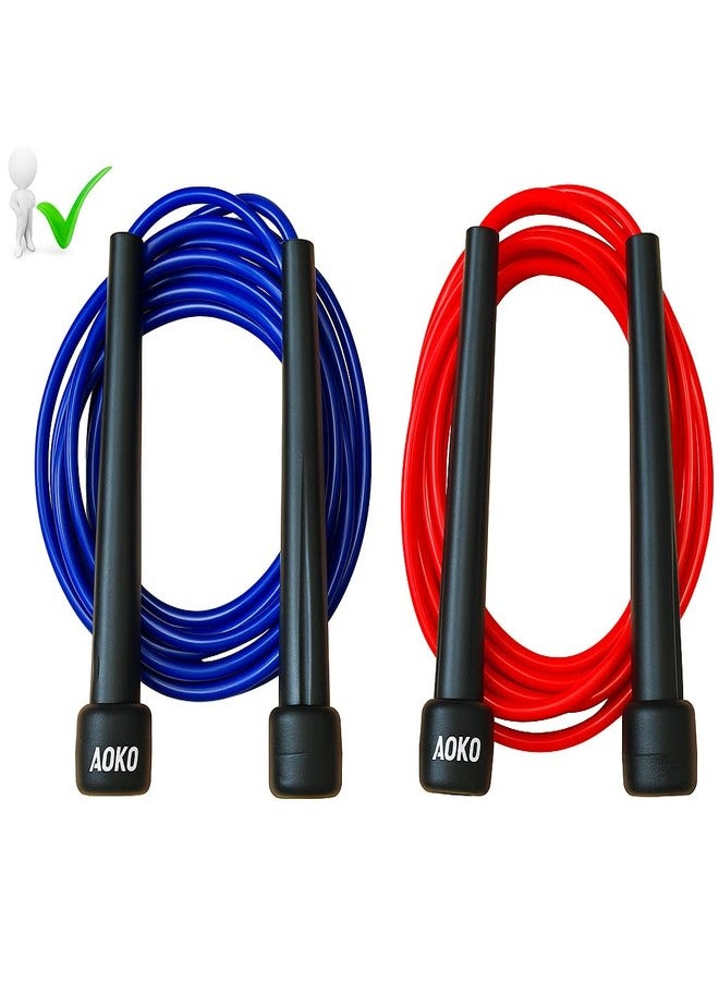 AOKO Freestyle Skipping Rope Jump Rope for Men, Women, Girls, and Kids | Gym Fitness Speed Skipping Rope (Length: 221 cm) Blue - Image 3