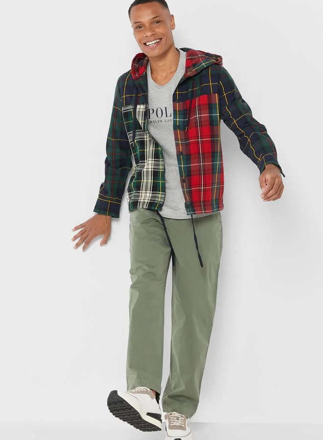 POLO RALPH LAUREN Plaid Hooded Relaxed Fit Shirt