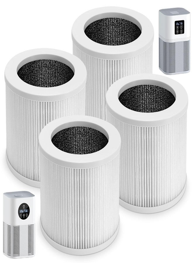 Aiskaer 4-Pack A1 A1W Replacement Filter Compatible with VEWIOR HQSC-50,HQKJ-80,AMEIFU AP01W,KOIOS HQKJ-50,3-in-1 H-13 True HE-PA Filter - Image 1