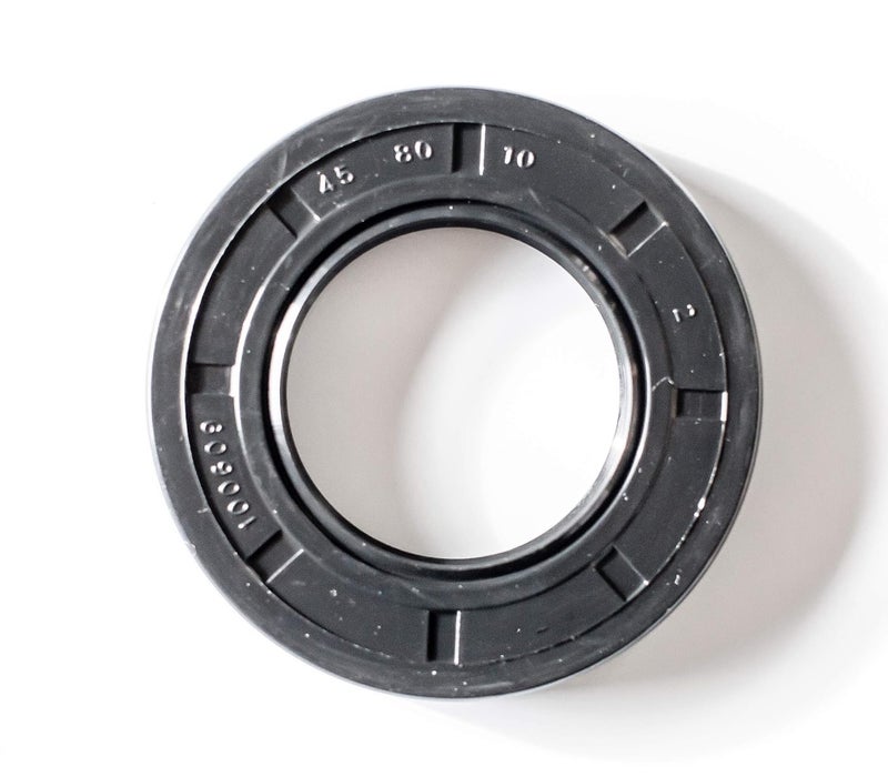 EAI Oil Seal 45mm X 80mm X 10mm (5 PCS) TC Double Lip w/Spring. Metal Case w/Nitrile Rubber Coating - Image 1