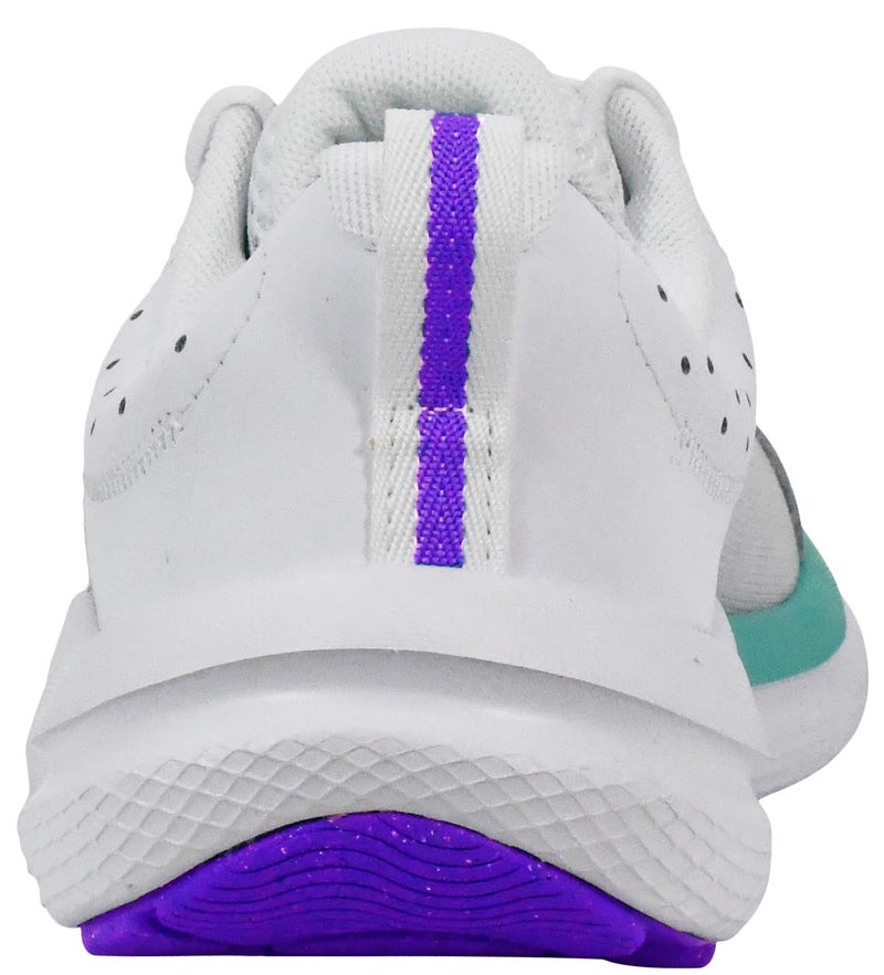 Under Armour Women's Charged Assert 10, (116) White/Comet Green/Virtual Violet, 10, US - Image 3