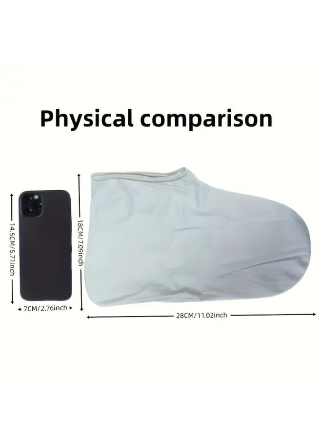 White Waterproof Anti Slip Wear Resistant Portable Shoes for Cycling and Rainy Days - Image 3