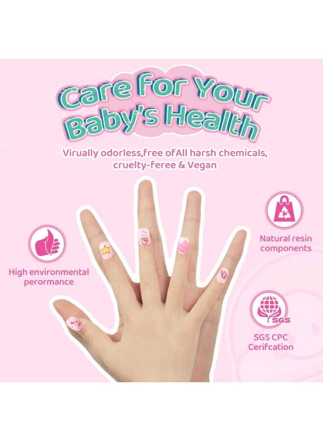 Mr. Penda 48Pcs Press On Nails for Girls, Children Cartoon Full Cover Artificial Cute False Nails Tip with Relief Designs Manicure for Parties, Birthday and Makeovers - Image 4