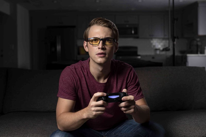 Gunnar Blue Light Reading Glasses - Blocks 65% Blue Light - Vertex, Gray Crystal, Amber Tint, Pwr +1.5 - Image 5