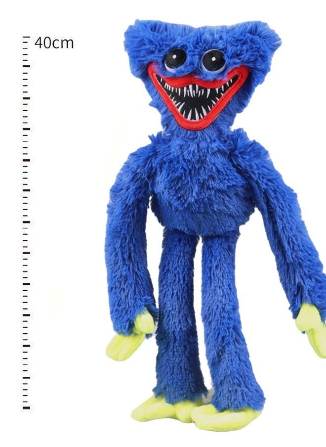 GROIC - GROIC Poppy Playtime Huggy Wuggys Plush Toy Stuffed Doll 15.7 Inch Blue - Image 1