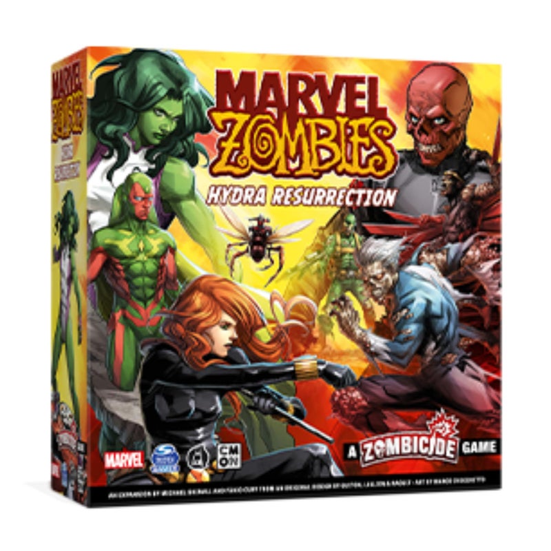 Marvel Zombies A Zombicide Game Hydra Resurrection Battle Red Skulls Zombie Hydra Soldiers Cooperative Strategy Game Ages 14 16 Players 90 Minute Playtime Made by CMON