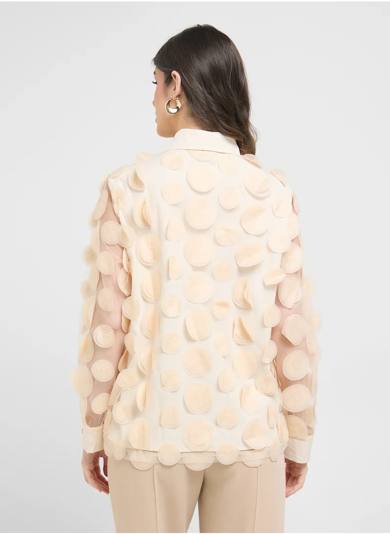 ايلا 3D Applique Button Down Shirt