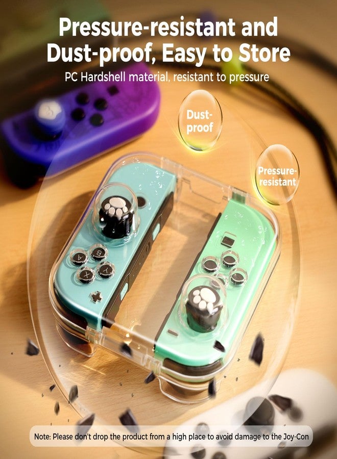 IINE Storage Case for Joy-con, Portable Dust-proof Protective Box Compatible with Nintendo Switch Joy-Con, Switch/OLED PC Transparent Shell Case with Magnetic Closure, L875 - Image 5