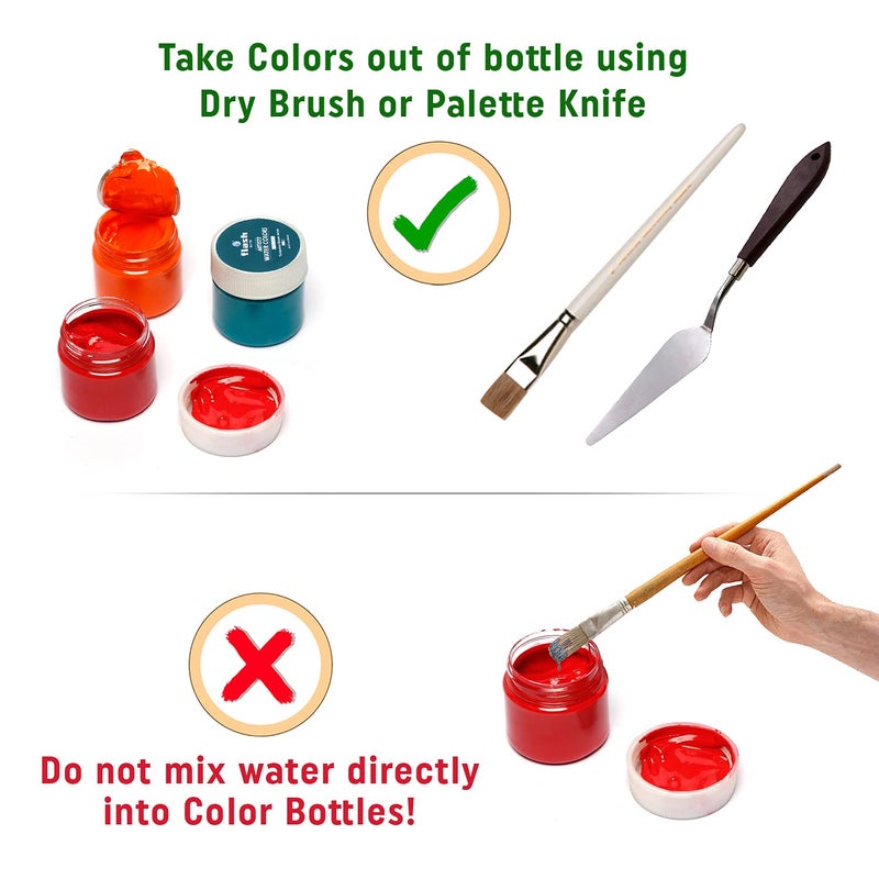 Flash Water Colours for Painting-Painting Kit for Kids Artists Professionals Hobby Painters-Matt Finish Rich Pigments Non Toxic Watercolor Set-25 ml Each (Set of 25) - Image 2