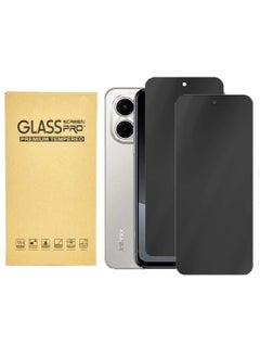2 Pack Privacy Screen Protector for Infinix Hot 50i Support Fingerprint Unlock,9H High hardness Tempered Glass Film,Anti-Scratch Case Friendly