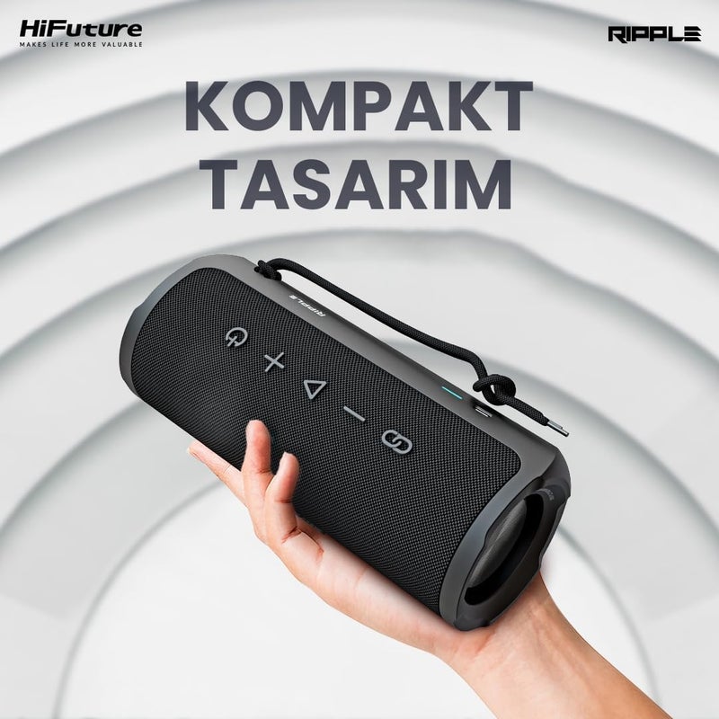 هاي فيوتشر سماعة لاسلكية محمولة Ripple BeatMaker IPX7 - أحمر - Image 5