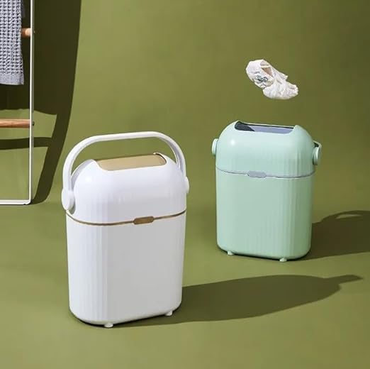 Mixen MIXEN Kitchen Cabinet Door Under Sink Plastic Garbage Can Wall Mounted Slide Open Bathroom Trash Bin wall hanging trash can plastic household sliding lid sealed trash can basket kitchen bucket  - Image 2