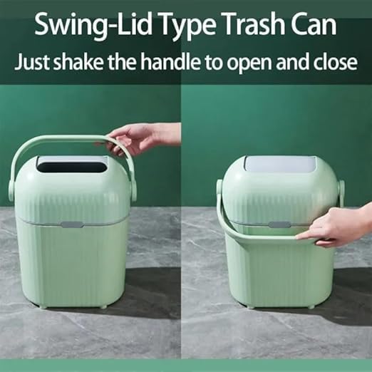 Mixen MIXEN Kitchen Cabinet Door Under Sink Plastic Garbage Can Wall Mounted Slide Open Bathroom Trash Bin wall hanging trash can plastic household sliding lid sealed trash can basket kitchen bucket  - Image 3