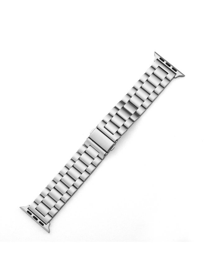 For Apple Strap Apple Iwatch 8/se/7/6/5 Three Beads Solid Watch Band 38404244 - Image 5