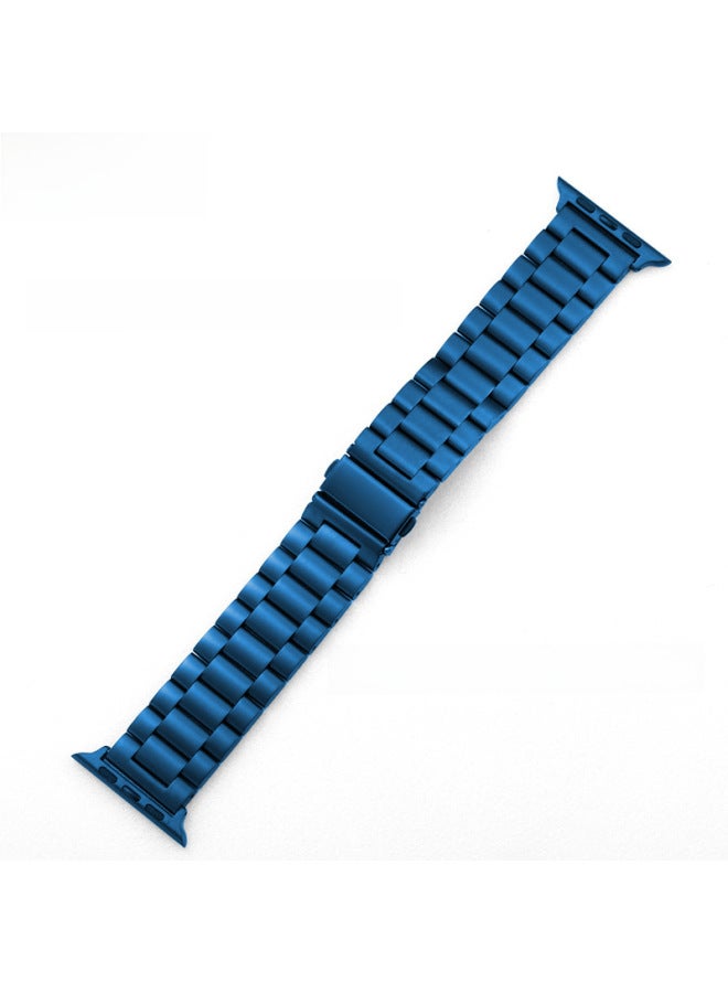 For Apple Strap Apple Iwatch 8/se/7/6/5 Three Beads Solid Watch Band 38404244 - Image 1