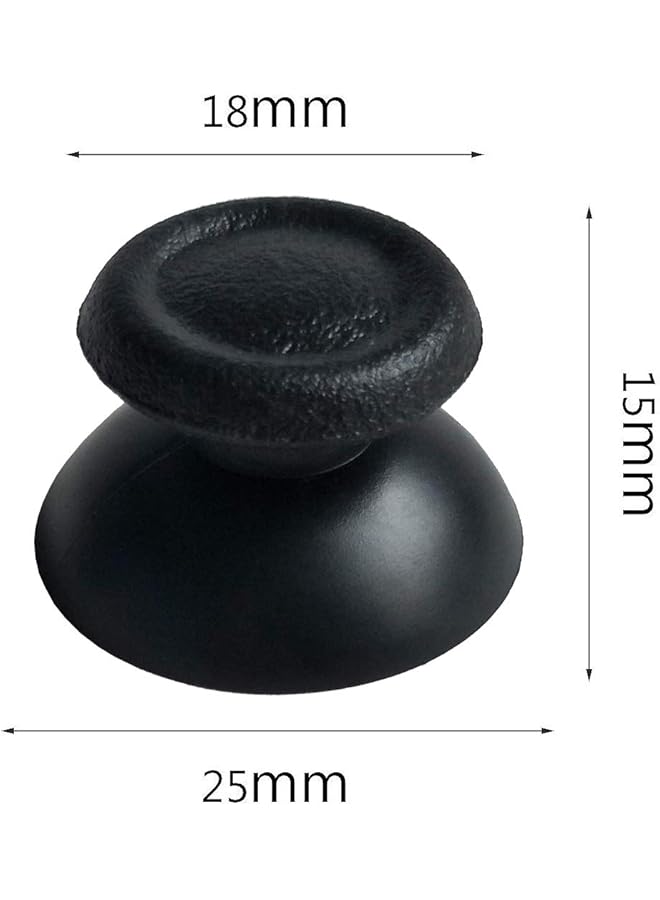 5 Pairs Replacement Analog Stick Joystick Thumbsticks Thumb Grips Buttons For Playstation Dualshock 4 Ps4 Controller Gampad (Black) - Image 4