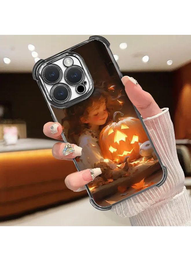 Black Shockproof Case With Four Corner Airbags For IPhone 16 Pro Max Transparent Anti Drop - Image 1