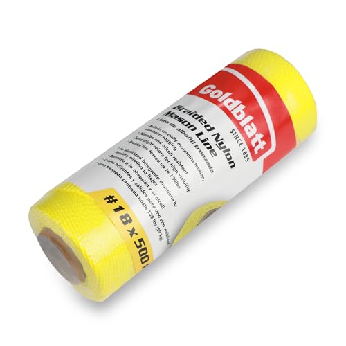 Goldblatt Mason Line, 500 Feet #18 Braided Nylon String Line, Nylon Twine for Gardening or Masonry Tools, Perfect Construction String for A String Level, Twine String for Gardening - Image 1