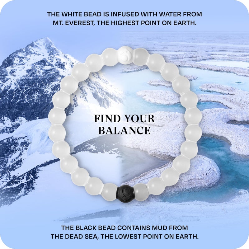 Lokai Beaded Bracelets for Women & Men, Classic Clear Style - Mental Health Awareness Bracelet Encourages Mental Wellness Slides-On for Comfortable Fit - Silicone Stretch Bead Bracelet Jewelry - Image 3