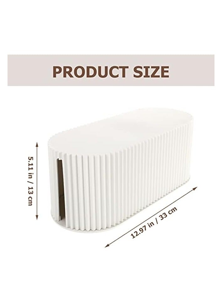 STOBOK Cable Management Box Heat Dissipation Cable Box Desktop Cable Storage Box Cable Organizer Box Electrical Cord Management Supplies White - Image 2