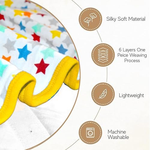 VParents Cotton New Born Baby Hooded Wrapper Blanket, Double Layer 0-12 Months deo - Image 3