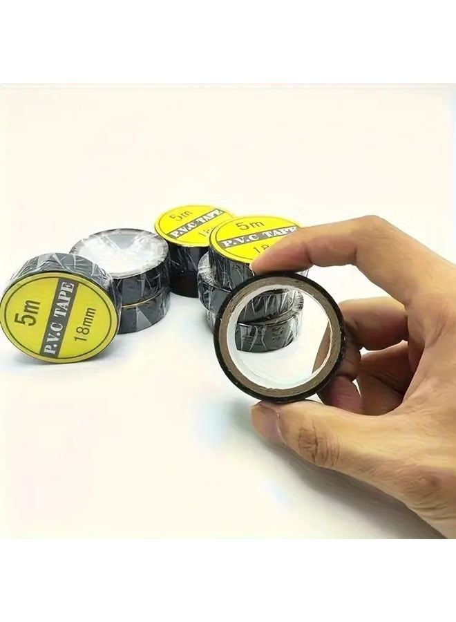 5 لفات شريط عازل مطاطي أسود مقاوم للحرارة العالية، شريط كهربائي متين ومرن للأسلاك - Image 4