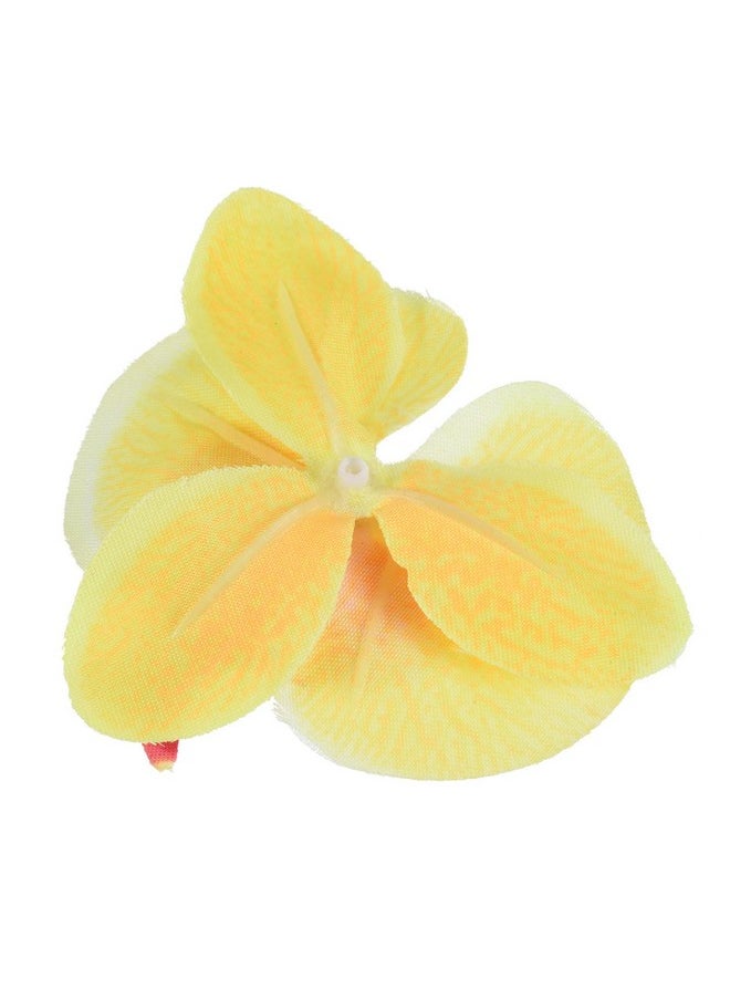 M METERXITY M METERXITY 20 Pack Artificial Silk Butterfly Orchid Flower Heads - for Event Decoration, Apply to Wedding/Party/Festival/DIY (2.8", Yellow)  - Image 5
