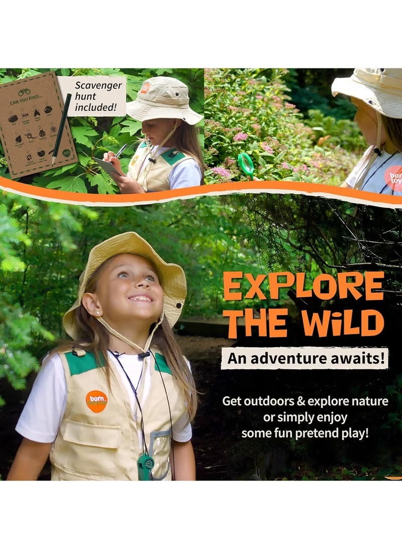 Born Toys Explorer Kit for Kids Children's Toy with Washable Premium Backyard Safari Vest and Adventure kit or Paleontologist Costume Full Kids Explorer Set - Image 5