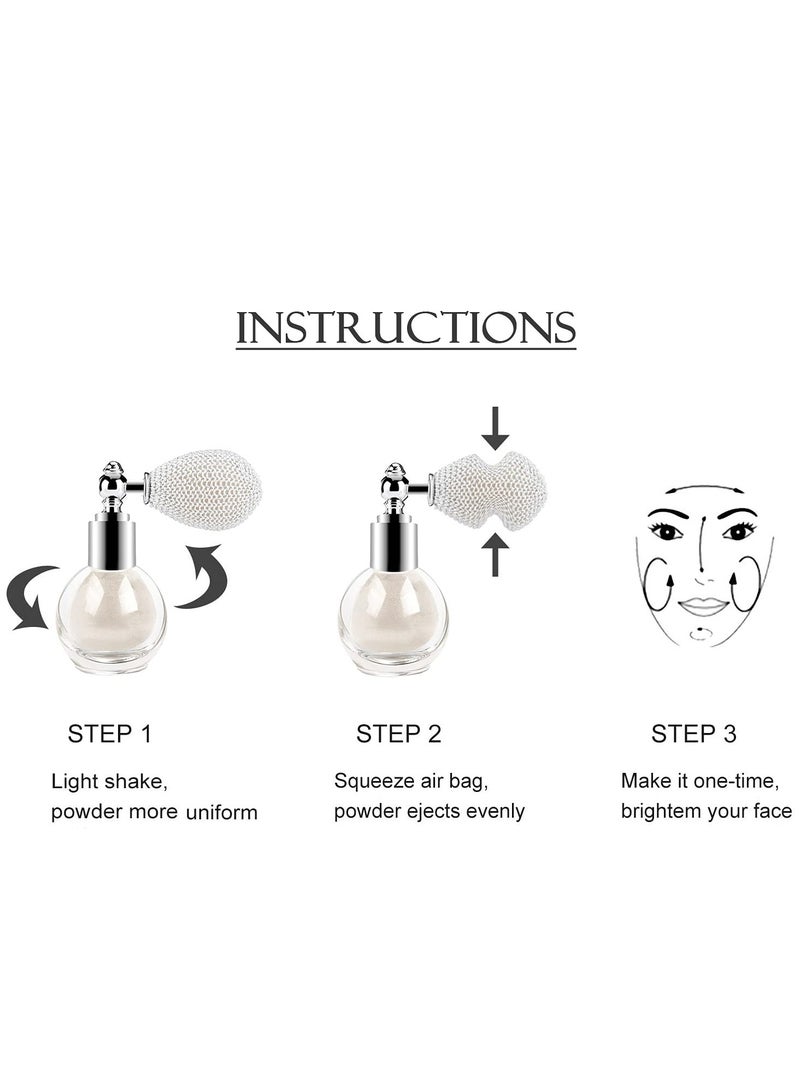 SYOSI Shimmering Spray Powder Glitter Dust Spray Gloss Powder Spray Contour Make Up Glitter Eyeshadow Pressed Powder Loose Powder Spray for Face Body Hair Nails Makeup - Image 3