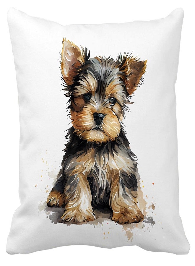 decorbox Yorkshire Yorkie Terrier 16x16 Inch Throw Pillow Cover, Haley Dog Decorative Cushion Case, Home Room Bed Couch Spring Summer Fall Autumn Winter Halloween Christmas Decor Gift Soft Pillowcase - Image 4