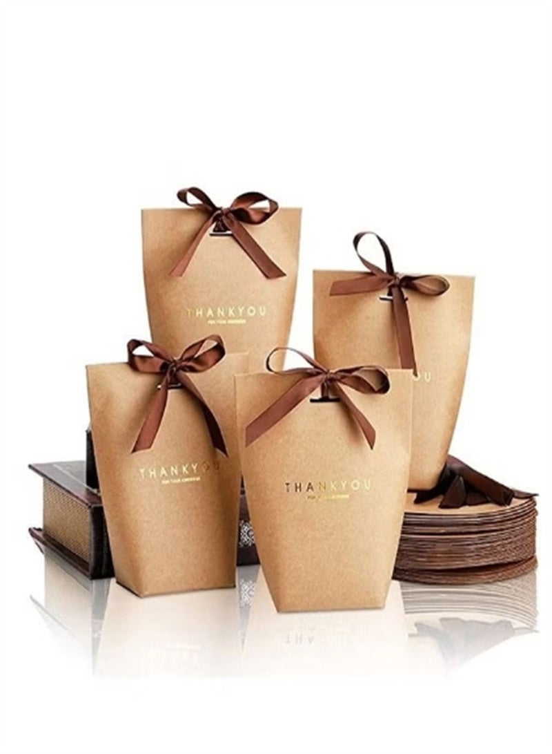 10 حزمة شكرا لك حقائب الهدايا مع الشرائط - Image 1