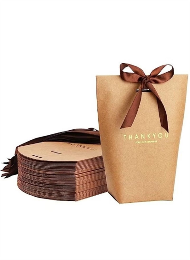 10 حزمة شكرا لك حقائب الهدايا مع الشرائط - Image 2