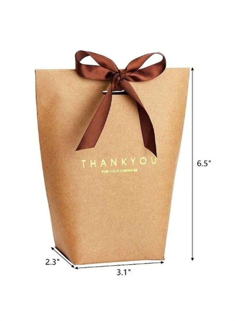 10 حزمة شكرا لك حقائب الهدايا مع الشرائط - Image 4