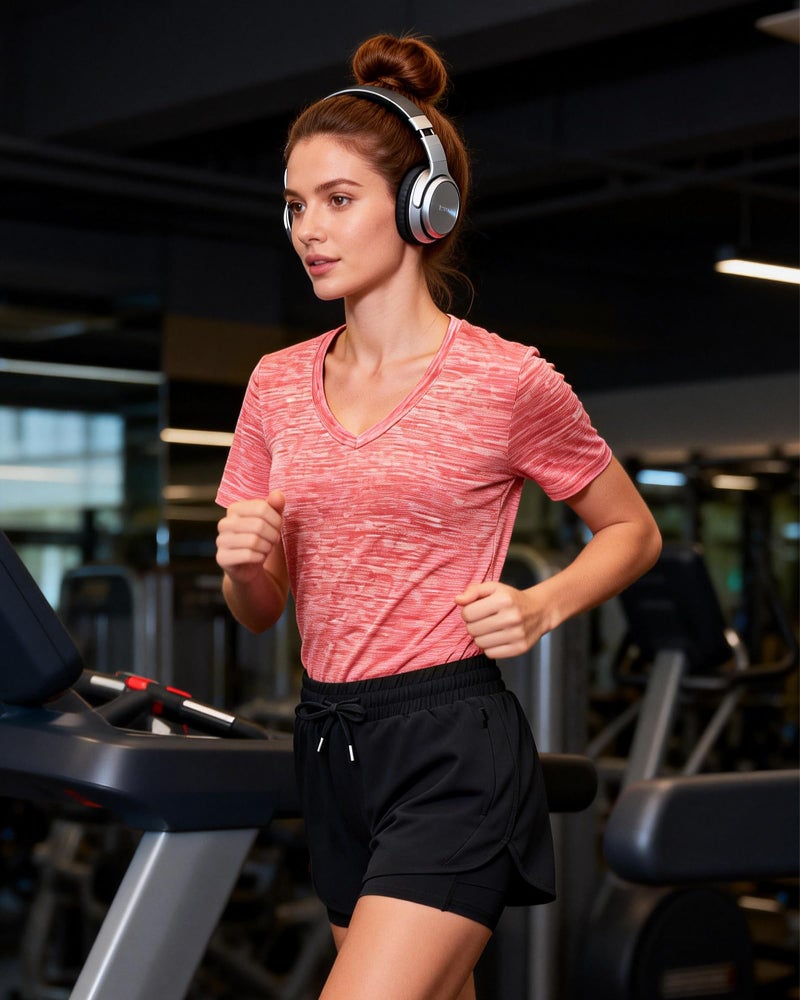 CE' CERDR 5/7 Pack Workout Shirts for Women, Moisture Wicking Quick Dry Active Athletic Women's Gym Performance T Shirts - Image 2