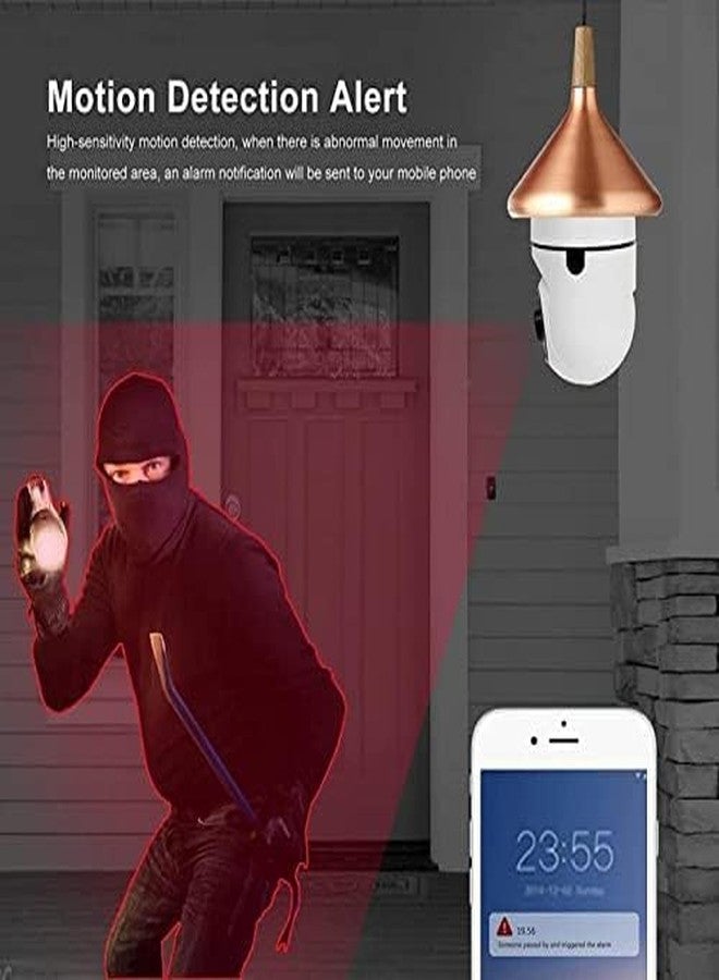 MAYUMI Light Bulb Outdoor WiFi Home Secure Alarm Two Way Audio | 360° Motion Sensor Wireless Security Camera - Image 2
