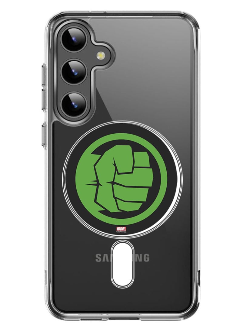 Theodor Magnetic Case for Samsung Galaxy S24 6.2-inch Compatible with MagSafe Wireless Charging, Shockproof Phone Bumper Cover Marvel logo - Image 1
